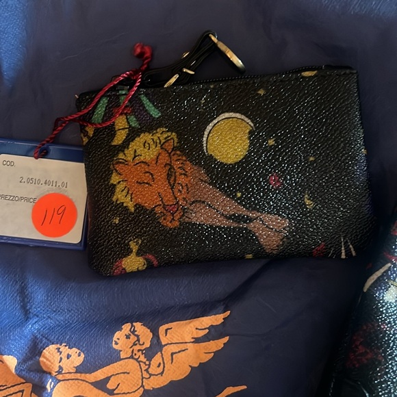 NWT Piero Guidi VTG Black Women’s Magic Circus Clutch & coin purse!